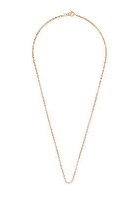 Box Chain Necklace, 18k Yellow Gold